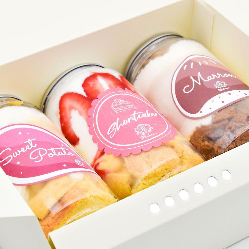 ケーキ缶 彩3色セット【芋,和栗,いちご】 | パティスリー魔法庵