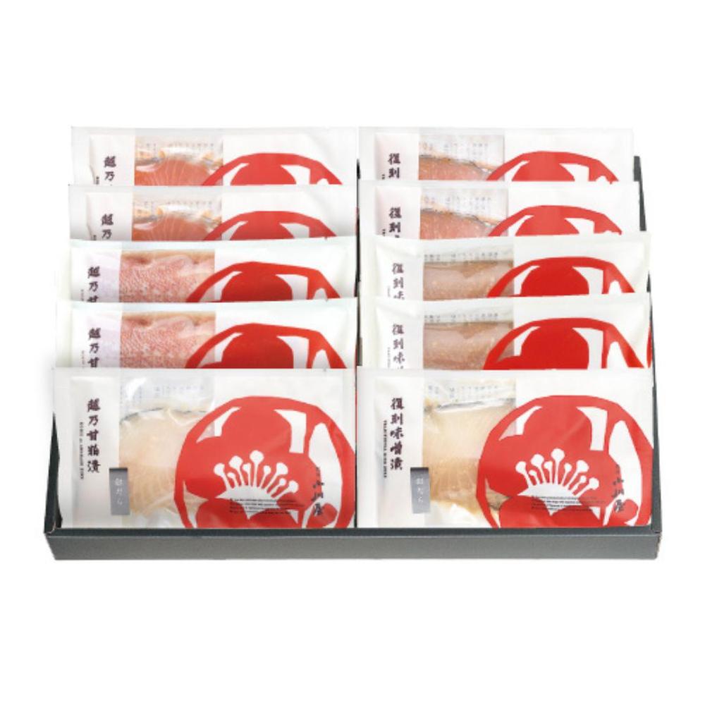 【化粧箱付】味くらべ(甘粕さけ,赤魚,甘粕銀だら,味噌さけ,ほっけ,味噌銀だら) | 新潟小川屋