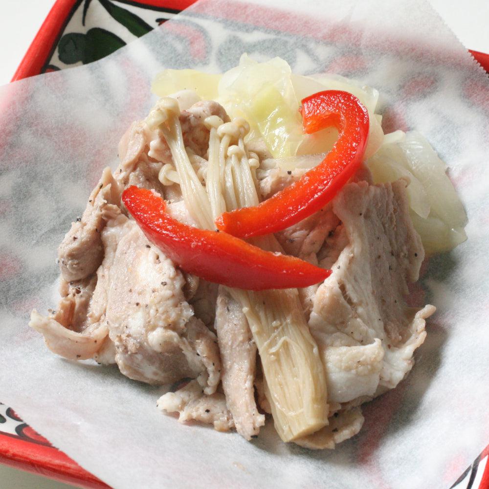 豚バラ肉とキャベツの酒蒸し