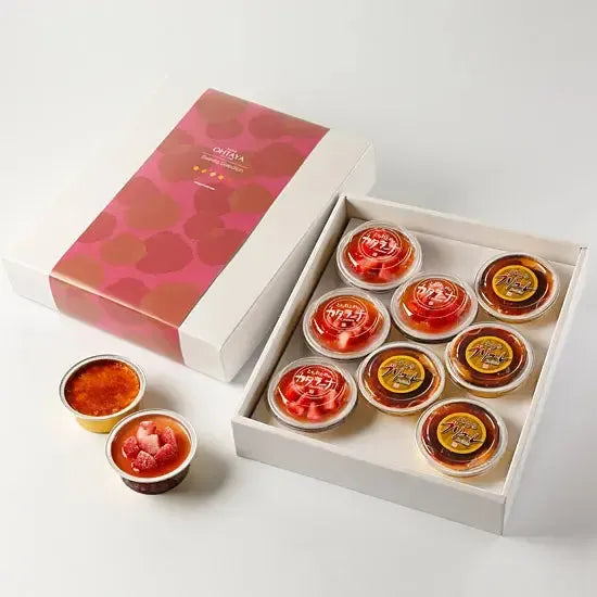 とろけるブリュレ&とちおとめのカタラーナ 各4個入 食べ比べセット | 御菓子処 太田屋