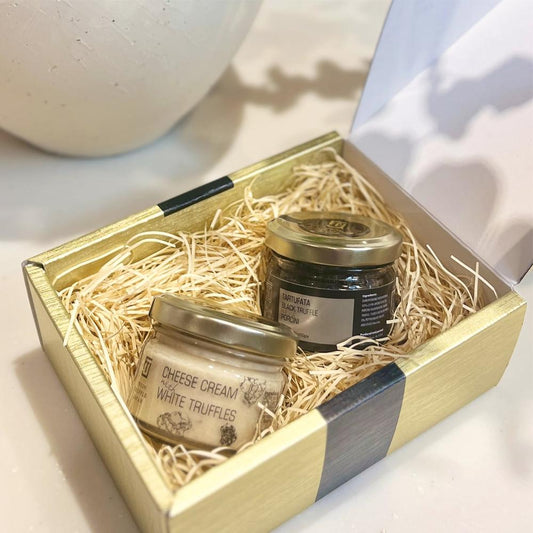 白トリュフチーズクリームと黒トリュフポルチーニディップのセット【ギフト箱入】 | FRESH TRUFFLE JAPAN （フレッシュ トリュフ ジャパン）