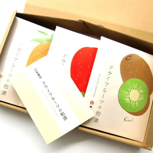 ドライフルーツの粕漬3種パッケージ入りギフト詰合せ | 玄海漬本舗