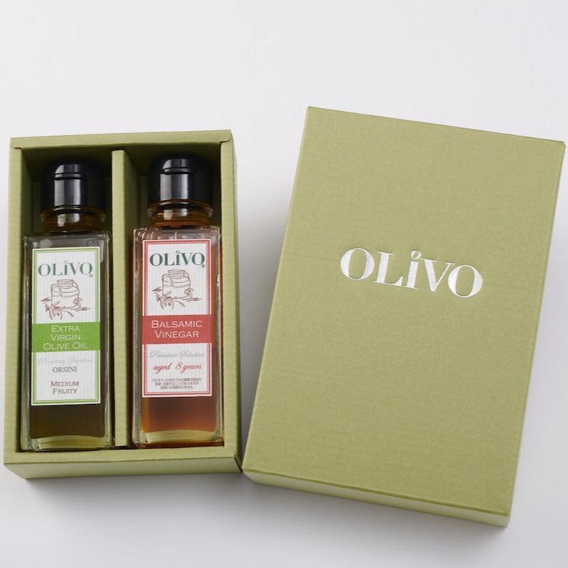チーズにもよく合うミディアムフルーティーオリーブオイルとバルサミコ酢セット | OLiVO（オリーヴォ）