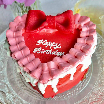 フリルリボンドリップケーキ