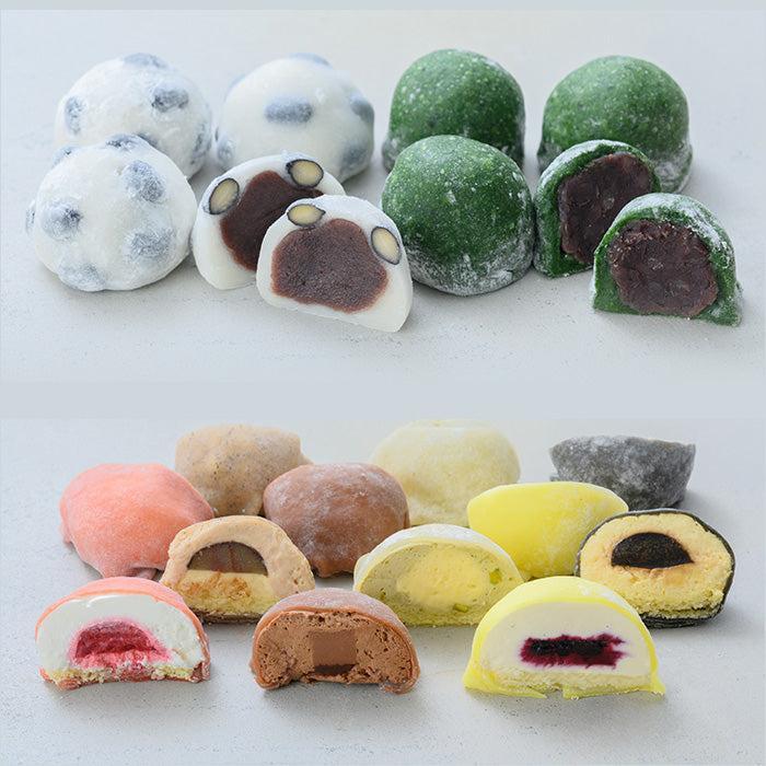 スイーツ大福6点+北海道の恵み豆大福4個×国産よもぎの