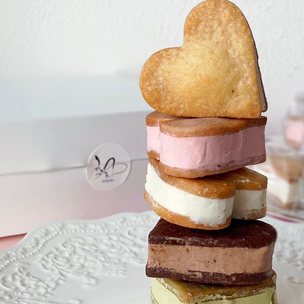 ハートのバターサンド