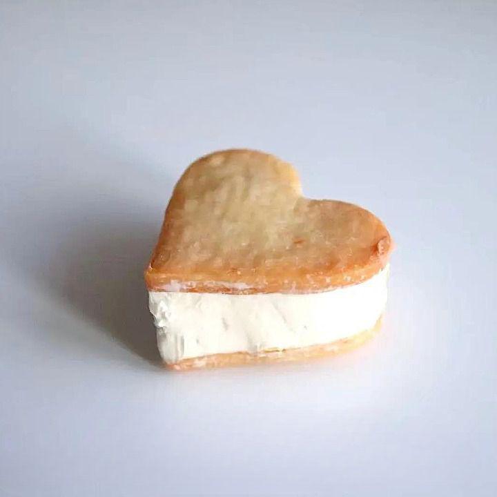 ハートのバターサンド