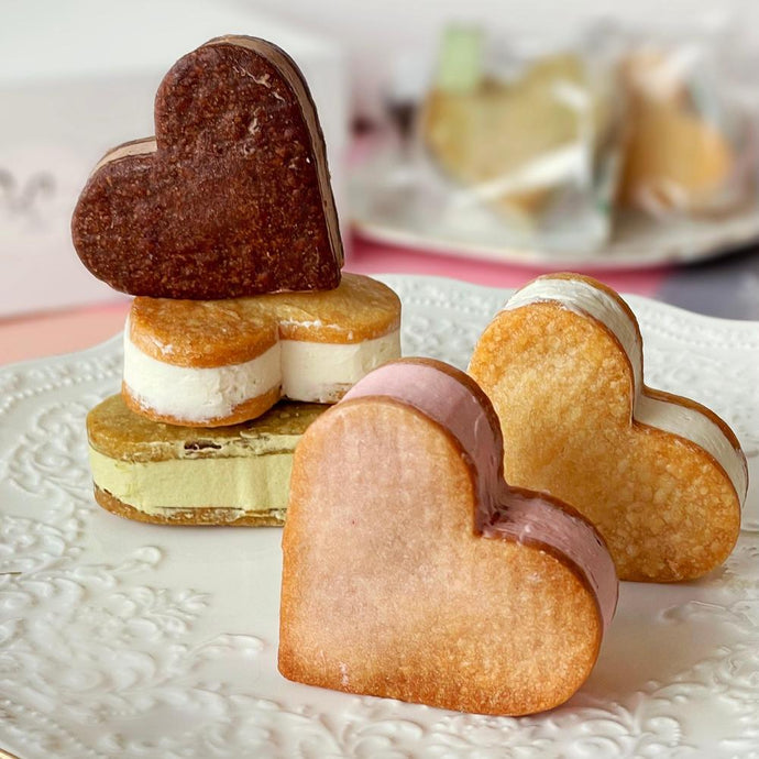 ハートのバターサンド