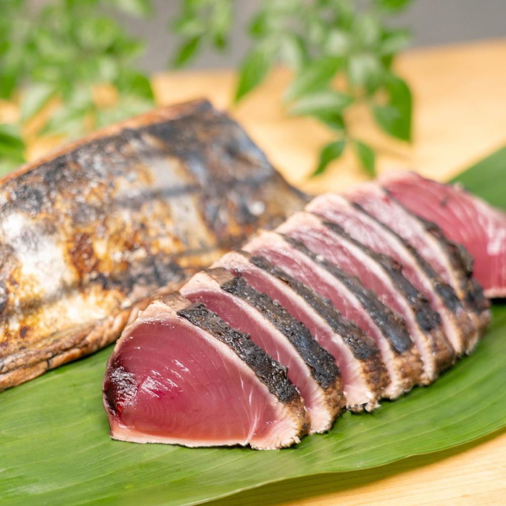 【送料込】地元高知人も、これは美味い！とうならせる！一本釣り地鰹の藁焼きタタキ（旬凍）