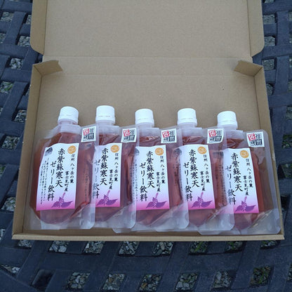 【送料無料】赤紫蘇寒天ゼリー飲料120㎖ 5個入