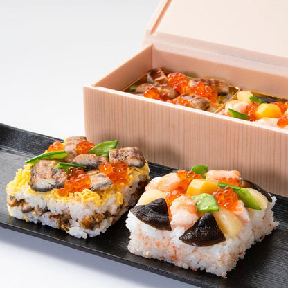 2種のちらし寿司書籍箱入れ