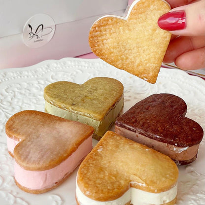 ハートのバターサンド