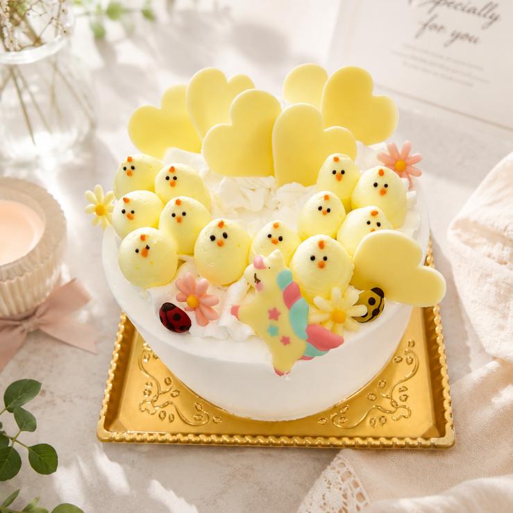 ひよこウェディングケーキ☆ ひよこケーキ 15cm | 西洋旬菓子ティアラ