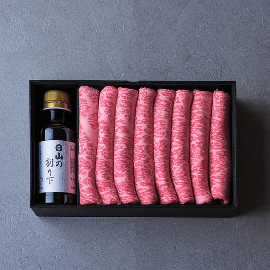 国産黒毛和牛すき焼（サーロイン）割り下付き【折詰】600g 
