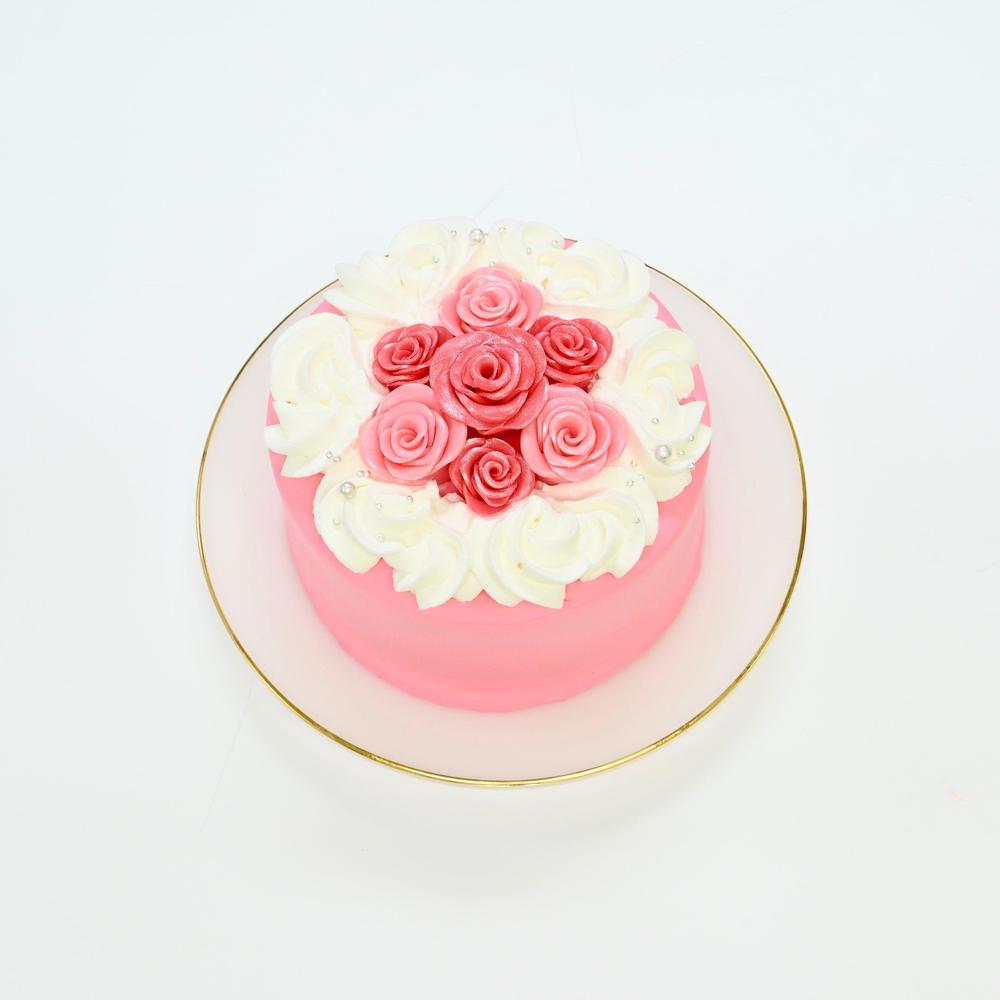 キラキラ薔薇ケーキ