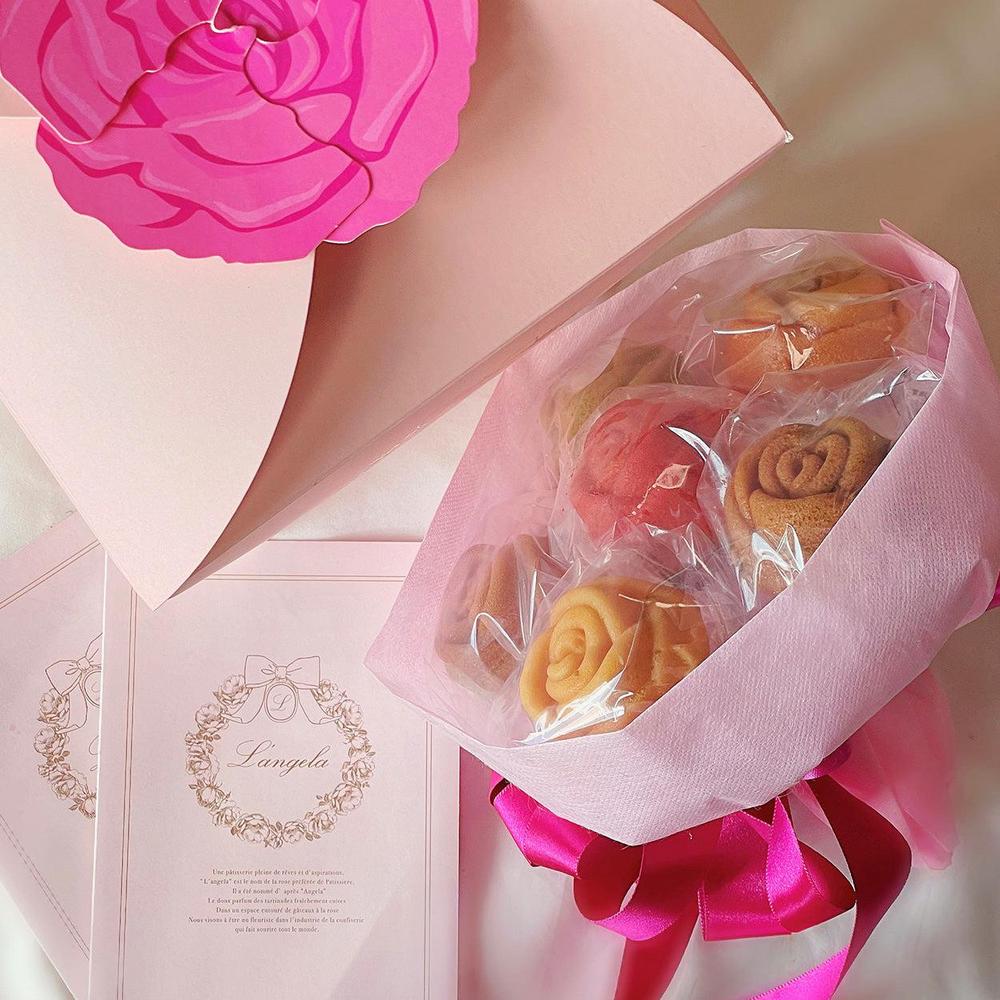 送料込】バラのマドレーヌの花束「ベルレーヌブーケピンク」 dmbb