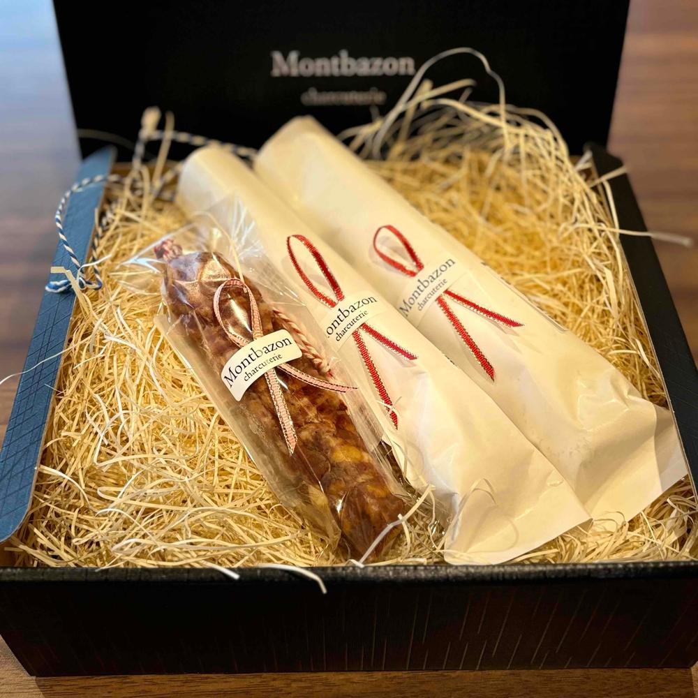 送料無料】ロワール(白かびサラミ2本とチョリソ1本のサラミセット