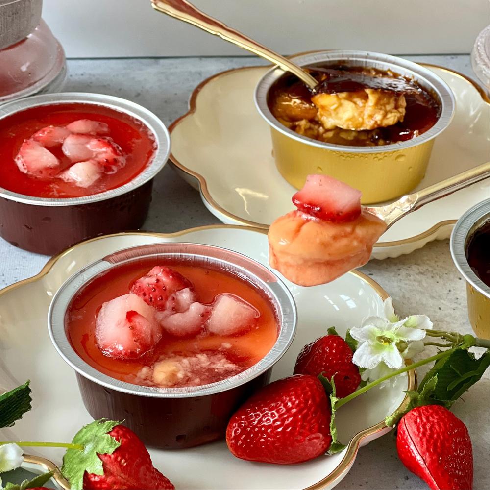 とろけるブリュレ&とちおとめのカタラーナ 各4個入 食べ比べセット | 御菓子処 太田屋
