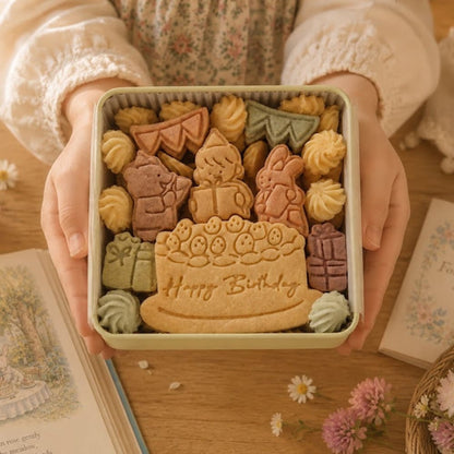 【送料込】クッキー缶/きみと季節のとなりに「HappyBirthday」