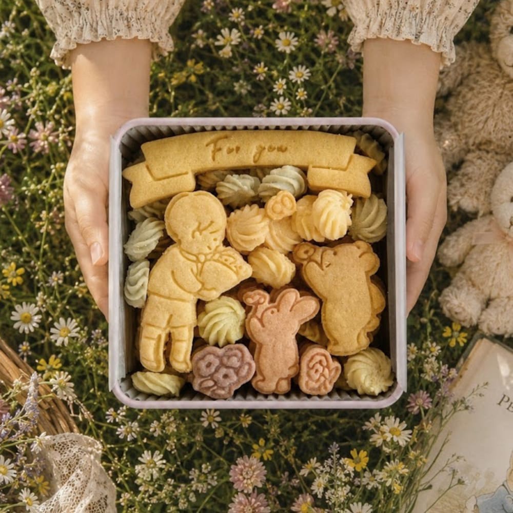 【送料込】クッキー缶/きみと季節のとなりに「花束」