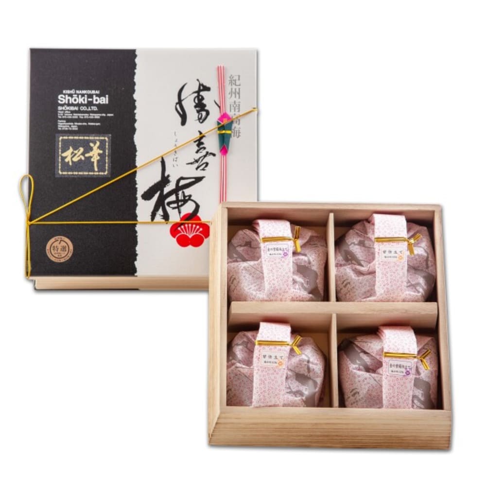 甘仕立て・金の紫蘇仕立て 【松華】(しょうか) ■特選ギフト【最高級紀州南高梅】２つの味の梅干しセット。