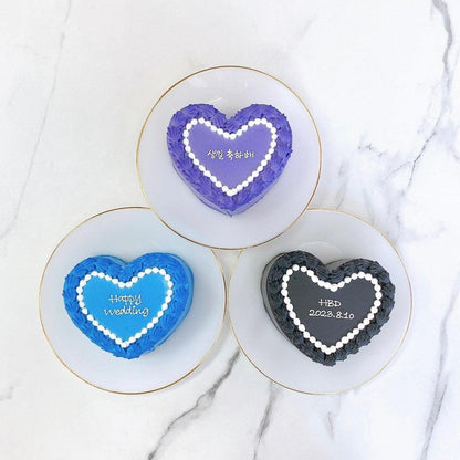 ハート型フリルセンイルケーキ