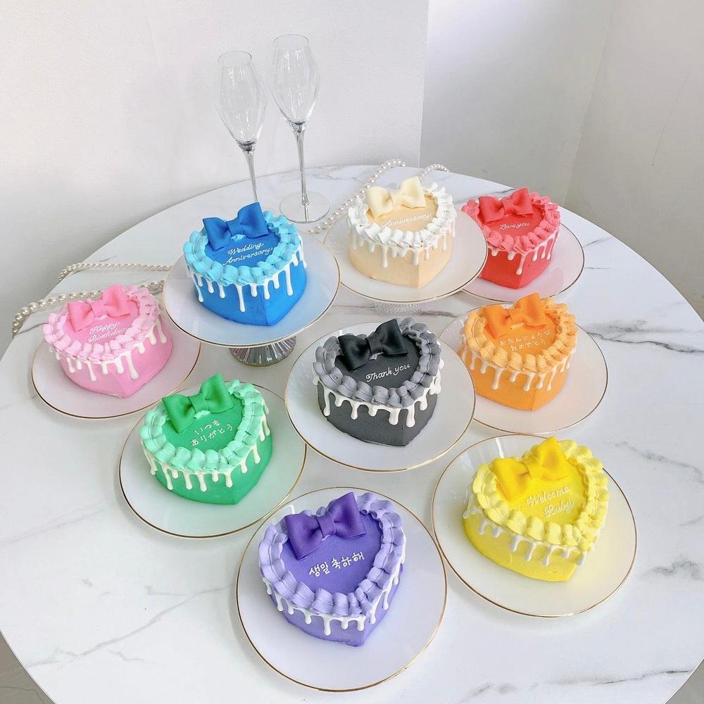 フリルリボンドリップケーキ