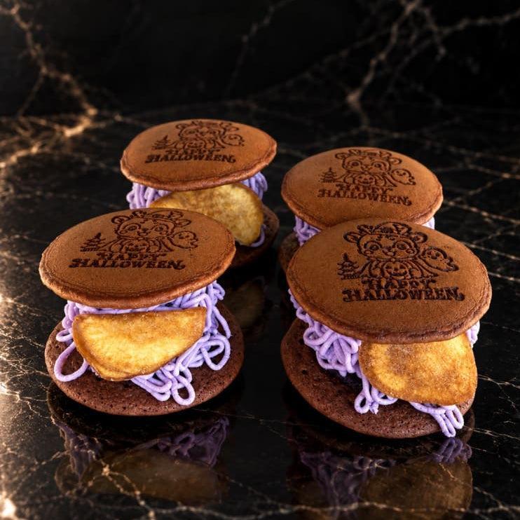 【ハロウィン限定焼印】紫芋モンブランどら焼き 2個/4個