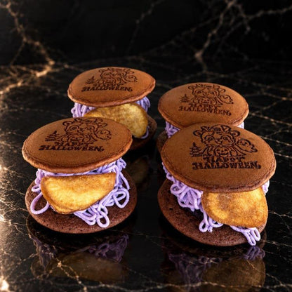 【ハロウィン限定焼印】紫芋モンブランどら焼き 2個/4個