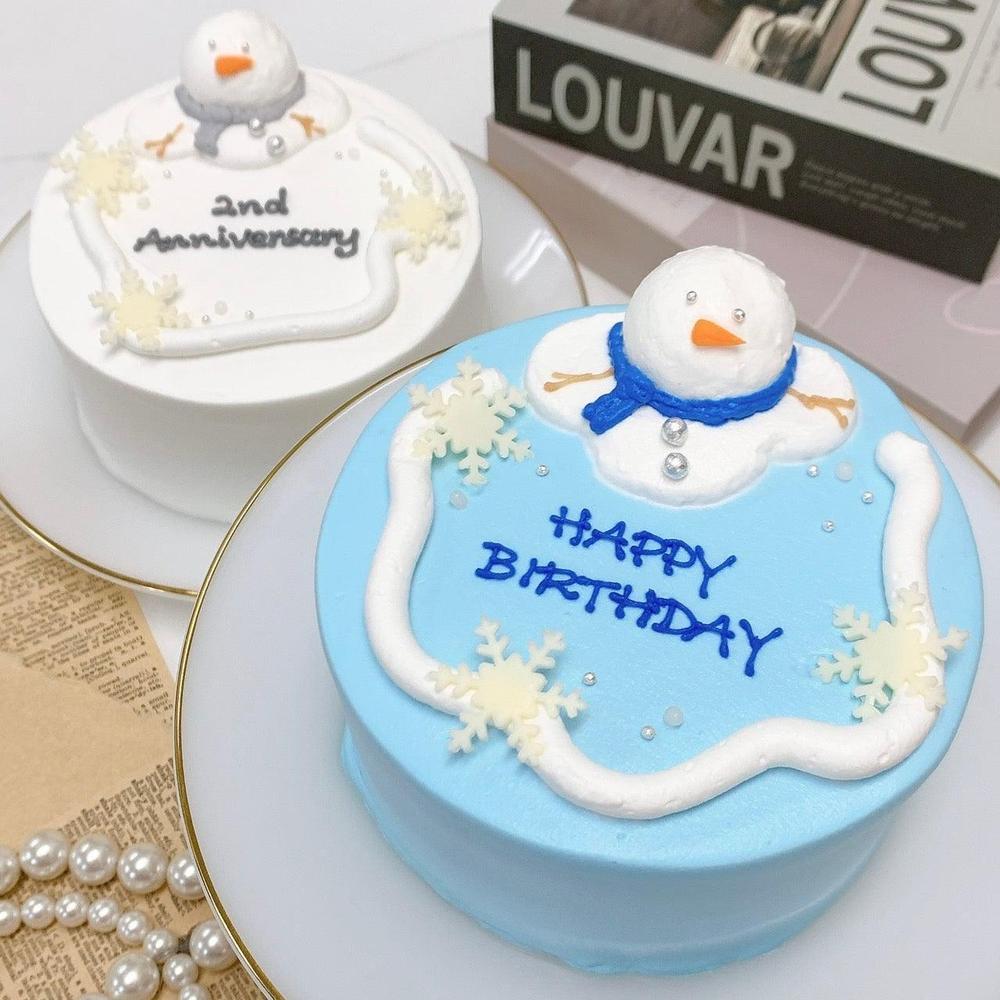 とろける雪だるまケーキ
