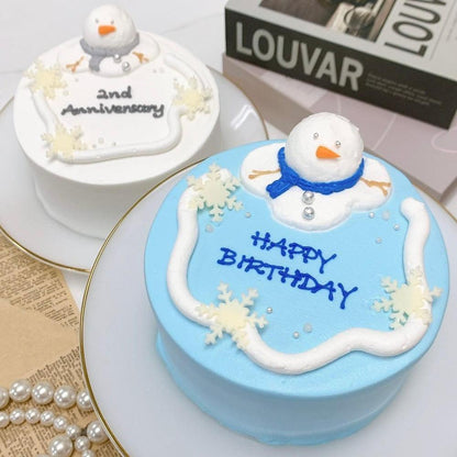 とろける雪だるまケーキ