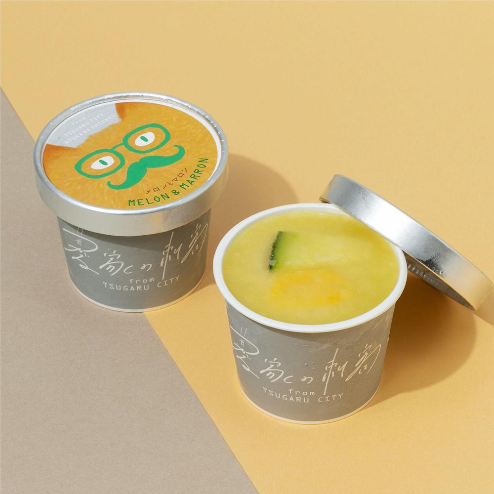 まろん商品です。 農家のおやつジェラートMELON & MARRON(メロンとマロン)6個入