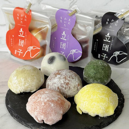 立団子 3種×1袋+えにかいたもち特選6個セット | えにかいたもち