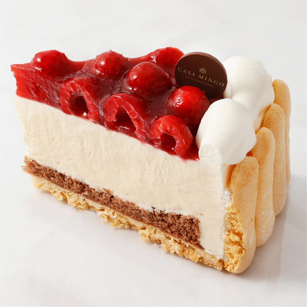 最高級洋菓子 特注ハート型シュス木苺レアチーズケーキ | 洋菓子