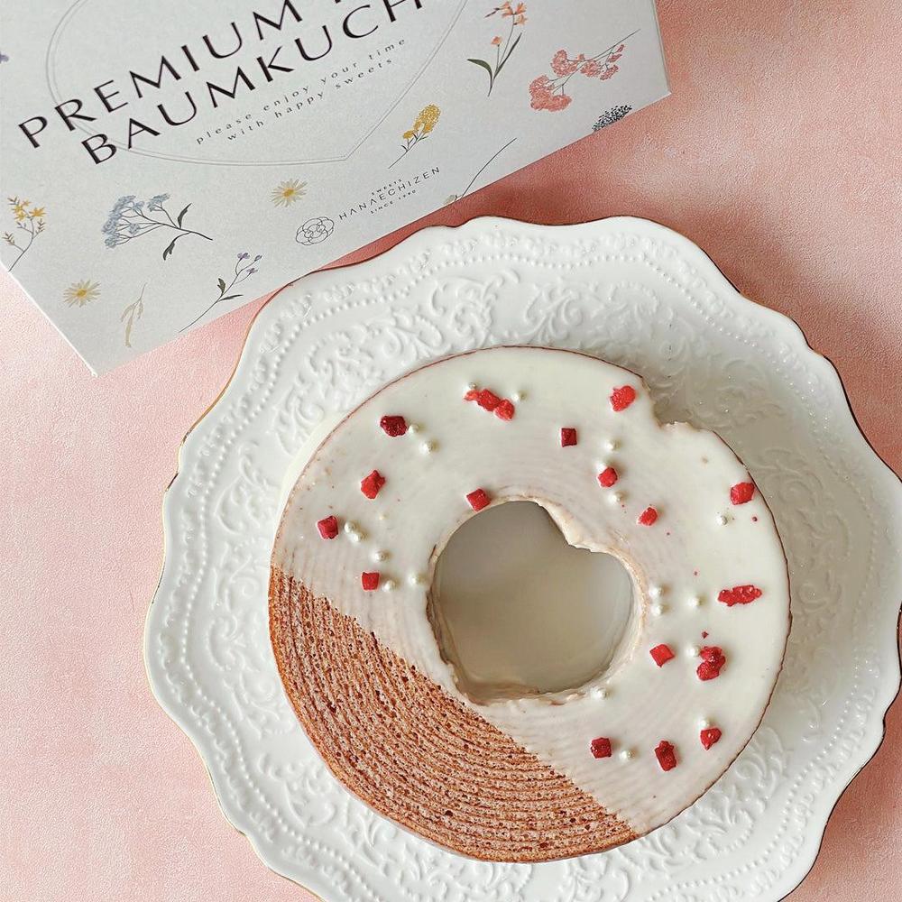 【送料無料】ハートの苺プレミアムバウムクーヘン