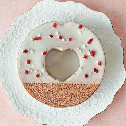 【送料無料】ハートの苺プレミアムバウムクーヘン