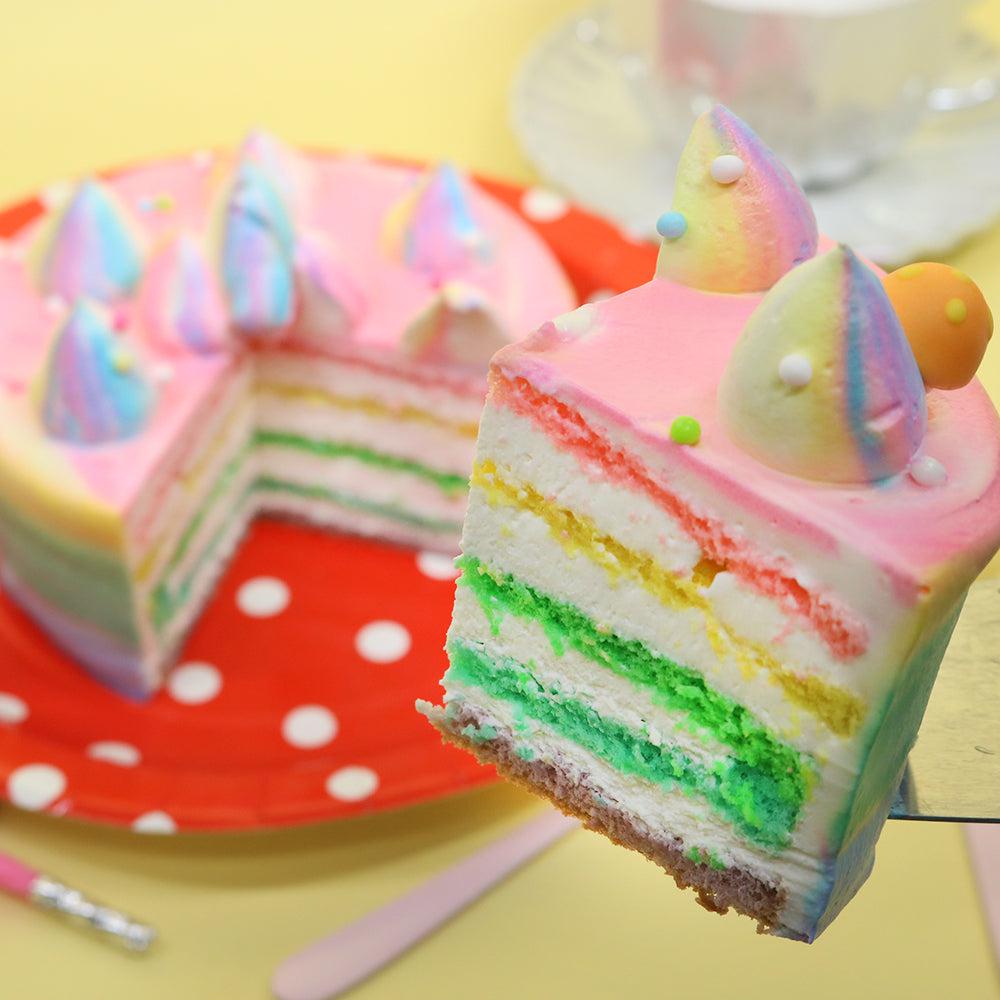 ユニコーンカラフルケーキ