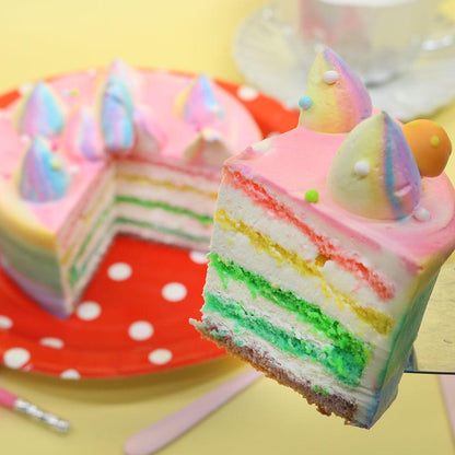 ユニコーンカラフルケーキ