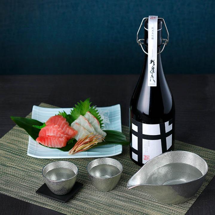 我逢人と能作 酒器 片口セット