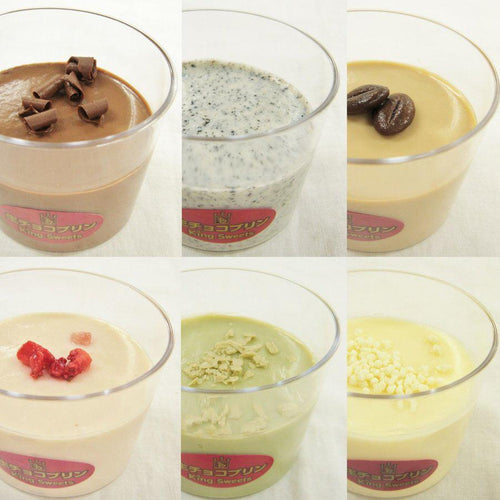 ベルギー産チョコ×北海道産生クリーム 生チョコプリン6種詰め合わせ