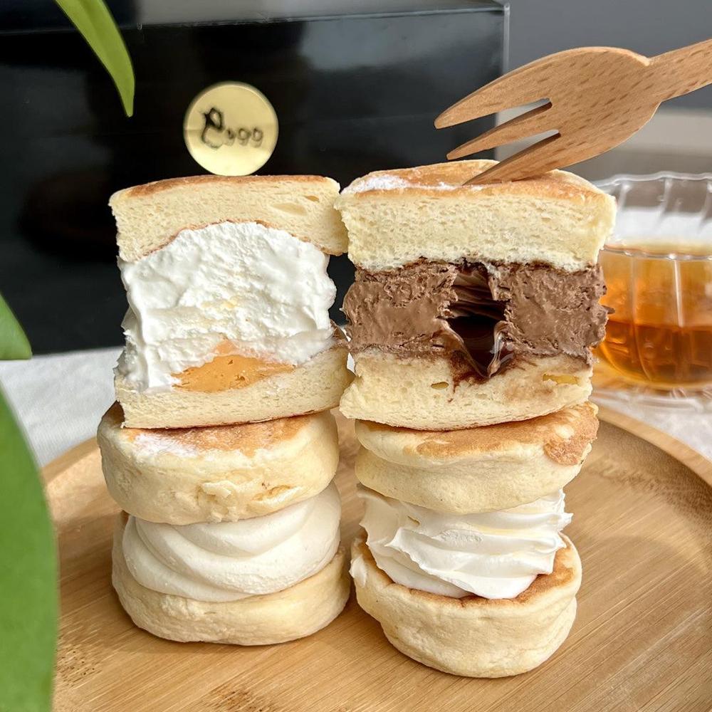 パンケーキ出品 Amazon.co.jp: フェイクスイーツ 食品サンプル スフレパンケーキ パン