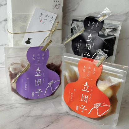 立団子 みたらし×3袋セット/つぶあん×3袋セット/ごまだれ×3袋セット/3種×1袋セット | えにかいたもち
