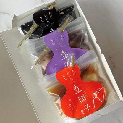 立団子 みたらし×3袋セット/つぶあん×3袋セット/ごまだれ×3袋セット/3種×1袋セット | えにかいたもち