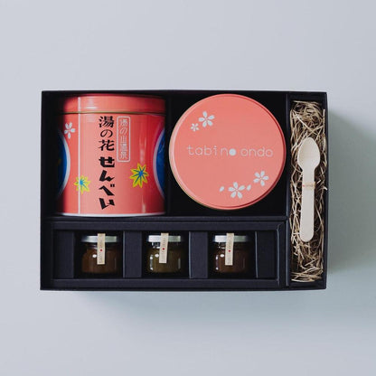 湯の花せんべいと3種の伊勢茶餡ギフトセット