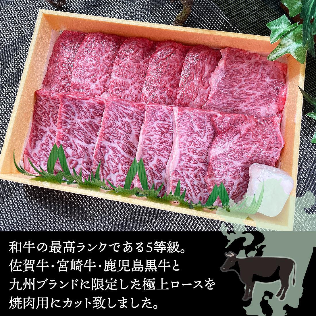 サシと赤身の黄金バランス！最高級 A5 極上ロース 焼肉用 佐賀牛・宮崎牛(300g/700g) | 肉のやまだ屋本店 – DELISH MALL