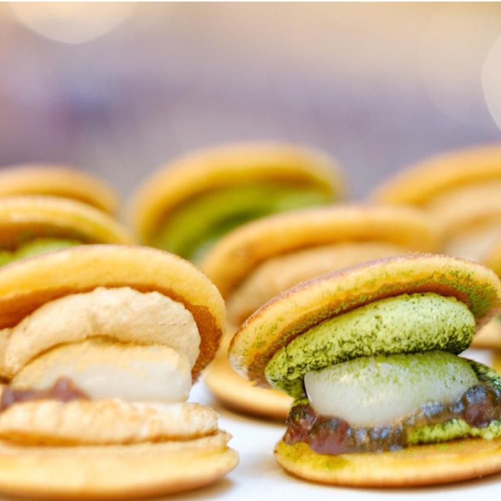 【送料無料】葛どら食べ比べセット12個入(黒蜜きな粉クリーム6個・抹茶クリーム6個)