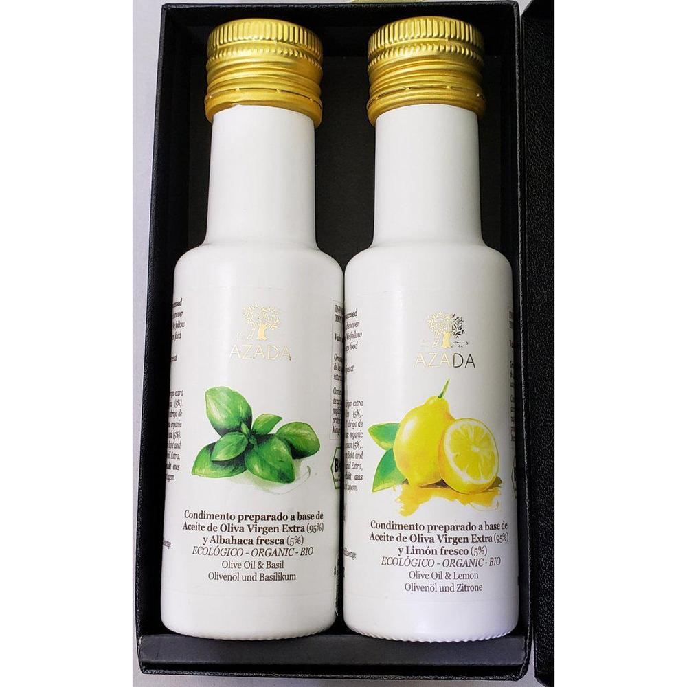AZADA（アサーダ）EUオーガニックオリーブオイル 2種『レモン・バジル