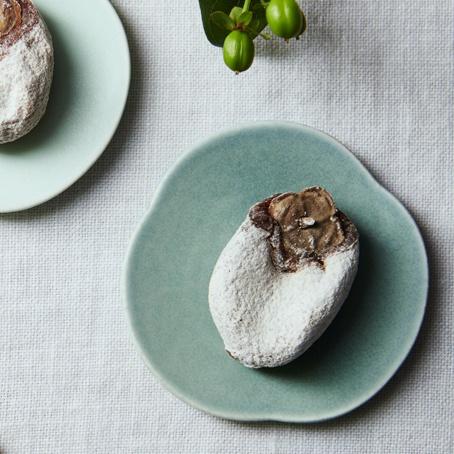 Teshio 三つ雲豆皿（青色）