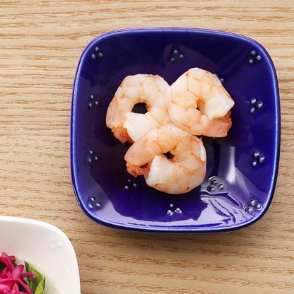 Teshio 星かげ豆皿 伝統色（瑠璃）