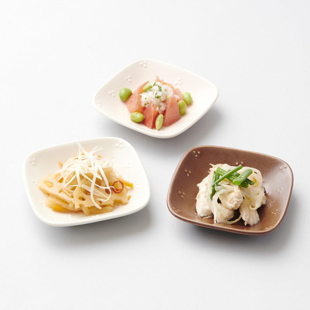 Teshio 星かげ豆皿 マット（ブラウン）